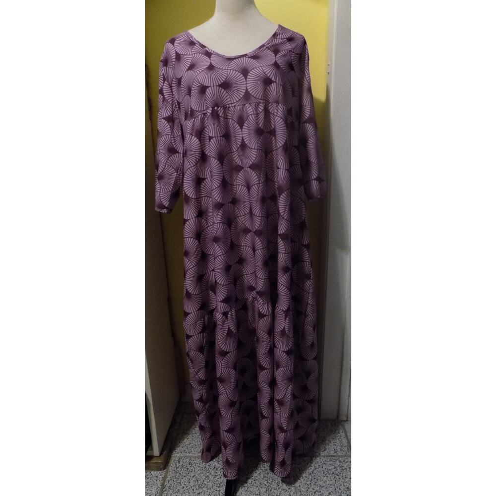 Purple Patterned Dress - Picture 3 of 11